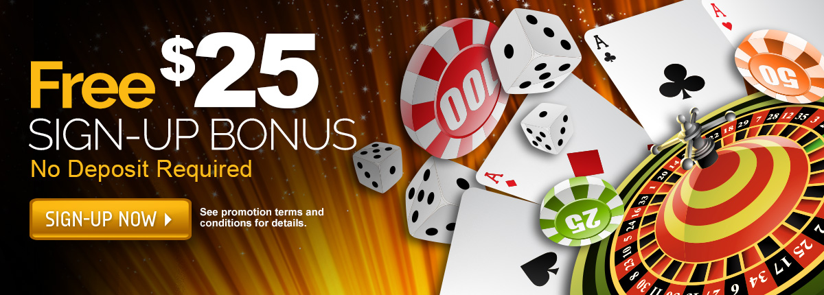 NJ Online Casino, Free $25 Sign-up Bonus