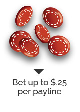 Bet up to $.25 per payline